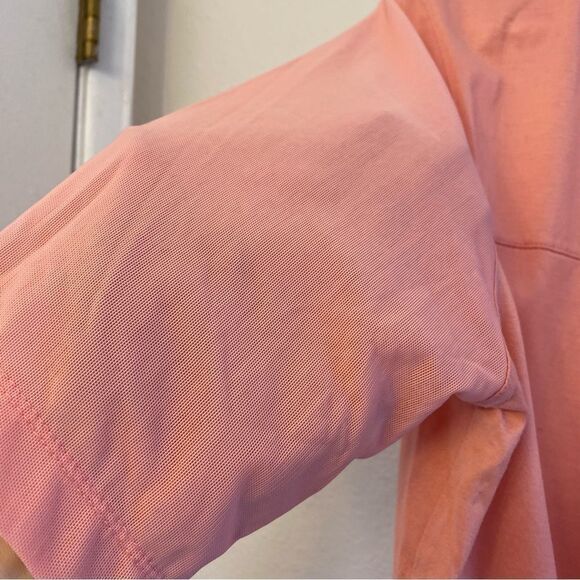 Nike Sportswear Bonded Half Sleeve Mesh sleeve T shirt pleated back pink L - Picture 4 of 12